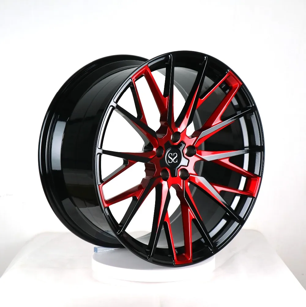 Inch Staggered Flame Red Forged Wheel Rim For Benz Buy Alloy