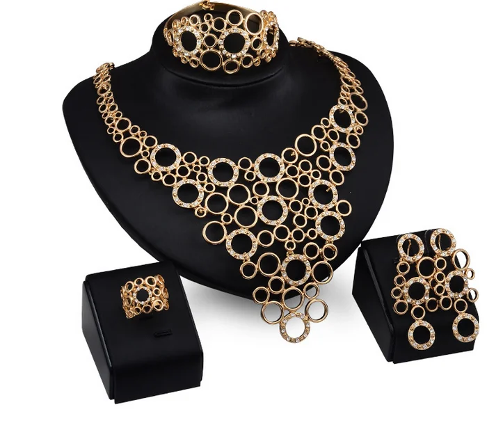 Vintage Hollow Punk Style New Fashion Gold Jewelry 4Pcs Per Set Pendant Necklace Earring Ring Bracelet Sets
Vintage Hollow Punk Style New Fashion Gold Jewelry 4Pcs Per Set Pendant Necklace Earring Ring Bracelet Sets