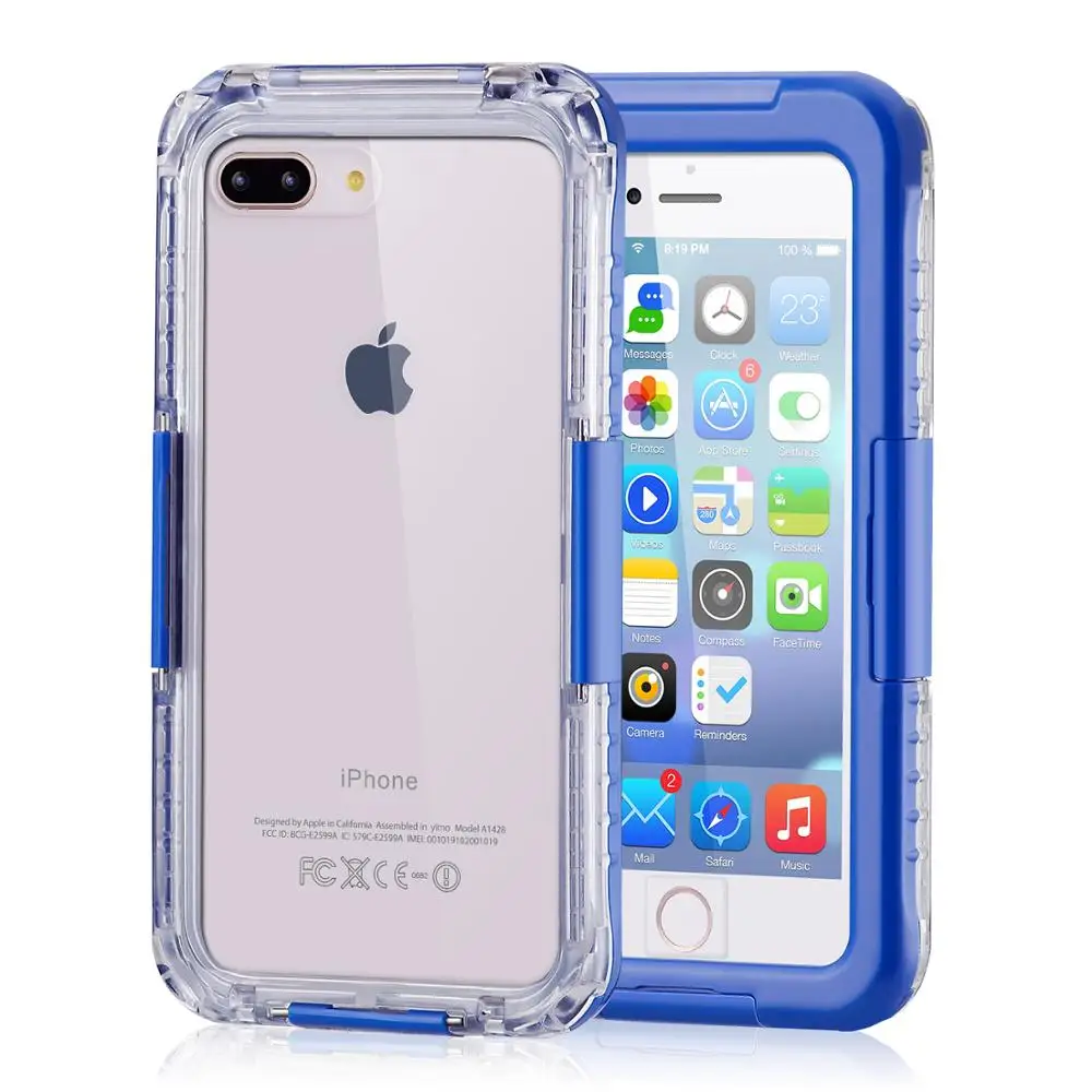transparent waterproof phone case for iphone 7 plus for swimming diving sailing outdoor activities, Black;blue;pink;white
transparent waterproof phone case for iphone 7 plus for swimming diving sailing outdoor activities, Black;blue;pink;white