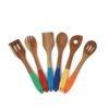 wooden acacia utensils with silicone ,silicone kitchen utensils with different shape