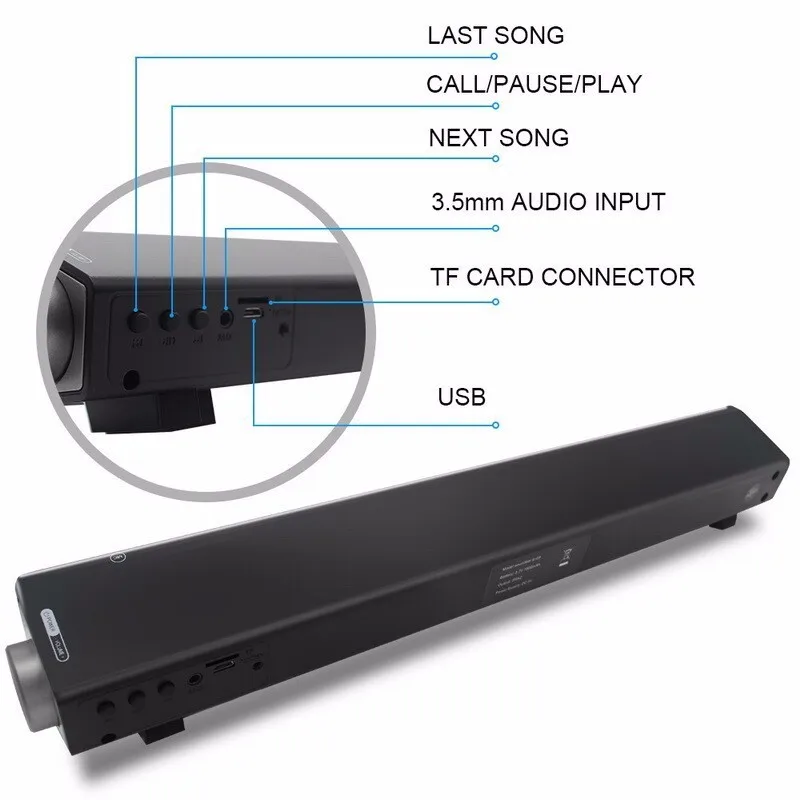Hot Selling 2019 Amazon 10W blue tooth TV Soundbar with Subwoofer - ANKUX.COM