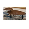 Wholesale wood living room furniture sets luxury used classic round brass coffee table/End table/Side Table