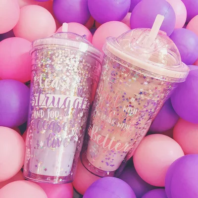 Girls student beatiful double wall milky tea water bottle with straw, Customized color
Girls student beatiful double wall milky tea water bottle with straw, Customized color