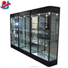 78" Tall Rectangle Black Mirror Backing Glass Display Showcase For Products Display