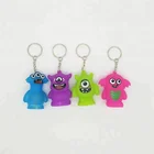 best- selling custom make soft plastic key chain monster rubber toys