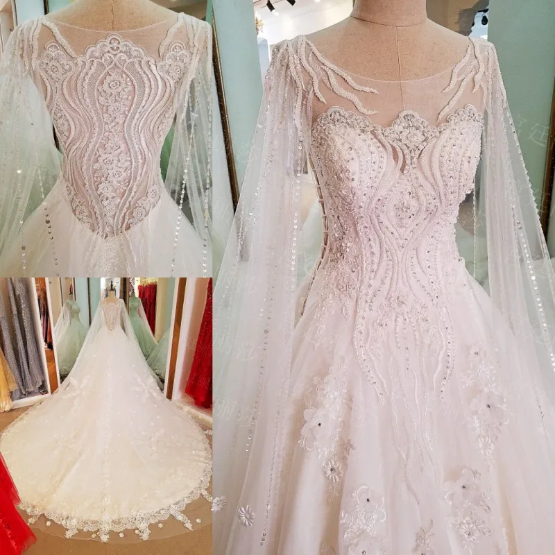 Ls11092 Embroider Lace Patterns Shawl Silk Dress Made In China