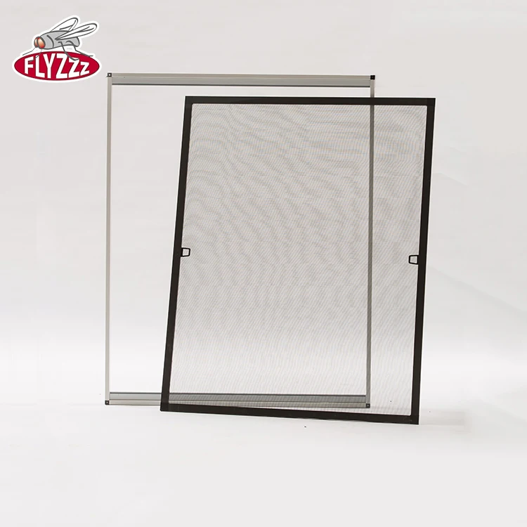 Wholesale mosquito netting dust proof fiberglass mesh easy hanging fixed aluminum frame window screen