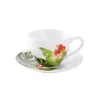 Free Sample Fine Porcelain Ceramic 220ml Coffee Tea Cup and Saucer Set