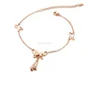 2018 Stainless Steel Anklet Women Girl Butterfly Bracelet Gold Plated Anklet Payal