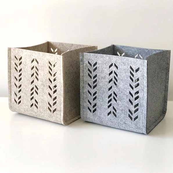 Colorful piereced design Felt storage box for home, 41 colors for you 
Colorful piereced design Felt storage box for home, 41 colors for you