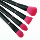 Best Selling 12 Pcs Cute Pink hair and Black Flat End Handle Unique Makeup Brush Set with Classic Black Makeup Brush Bag