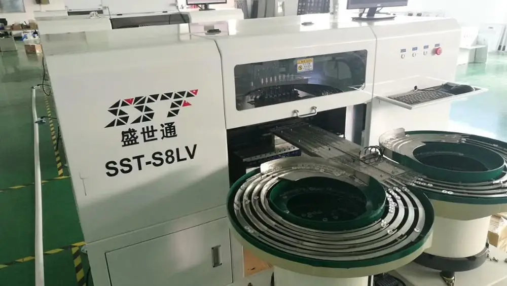 High speed pick and place machine 6 heads 25000CPH of bulb light electronic feeder 14
