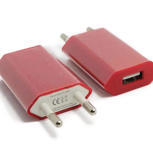 10pcs/lot Hottest 5V 1A EU Plug AC Travel USB Wall Charger for iPod for iPhone 3GS 4G 4S 5 Cell Phones Adapter CH05