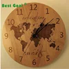 Laser cut World map Laser engraved Travel the wooden world clock