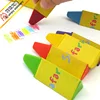 6 jumbo triangle crayons with paper box