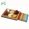 High quality Bamboo color coded cutting chopping board with mats