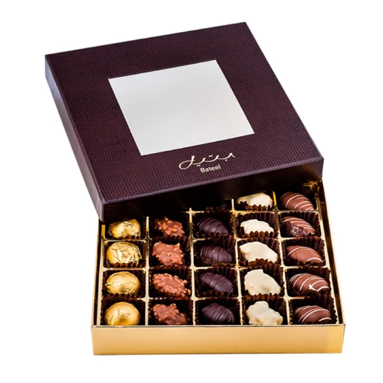 Бумажная картонная упаковка жесткие подарочные коробки для шоколадного трюфеля