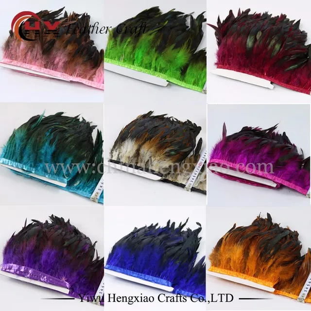 rooster feathers trim