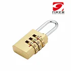 Top security 3-dial combination brass padlock