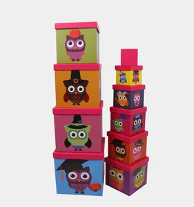 own designed cute cartoon image square paper gift box