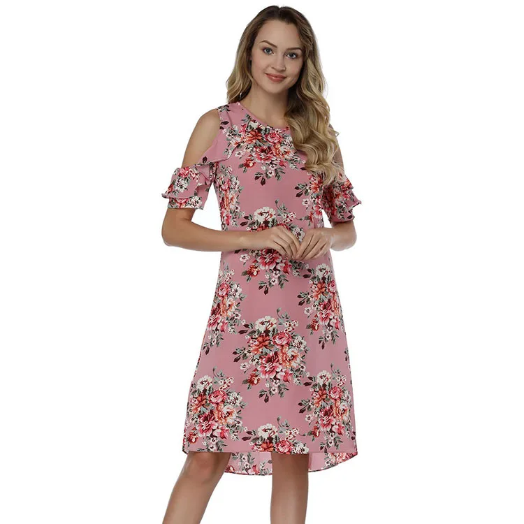 High Quality Flower Printed Pink Ruffle Side Latest Thailand Dresses Women Sexy, As shown of dresses women sexy
High Quality Flower Printed Pink Ruffle Side Latest Thailand Dresses Women Sexy, As shown of dresses women sexy