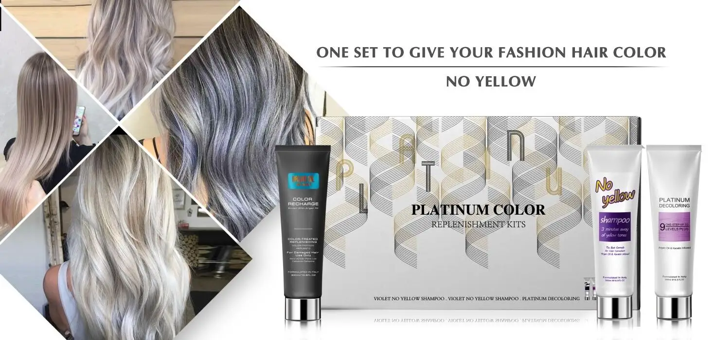 No Yellow colour care set  Yellow Tone Remover Long Lasting hair shampoo