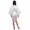 HOT! Pink disposable spa robes ,kimono ,underwear for beauty salon disposables