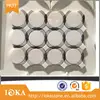 Professional Design Polished Blue Marble Round Shape water jet crystal white round mosaic tiles