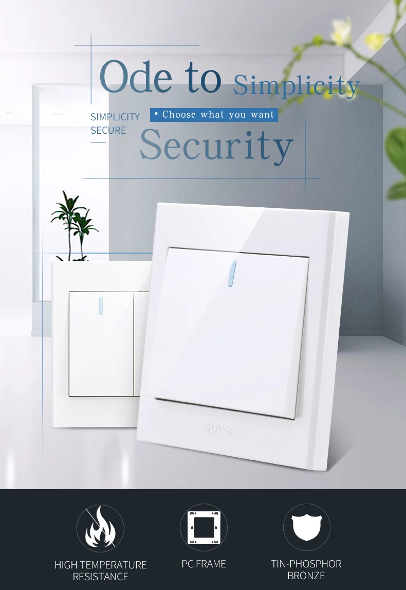 Pakistan Household Electrical Light LED Plastic Switch