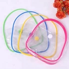 Mini clear PVC packaging bag with plastic button
