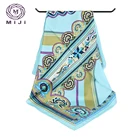 Chinese real pure satin silk hijab muslim print silk turkey scarf