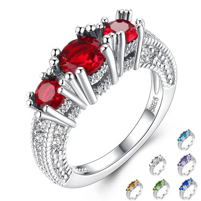 Fashion Red Green Blue Crystal Romantic Wedding Rings For Women Party Silver Color Engagement Ring Jewelry Christmas Gifts
Fashion Red Green Blue Crystal Romantic Wedding Rings For Women Party Silver Color Engagement Ring Jewelry Christmas Gifts