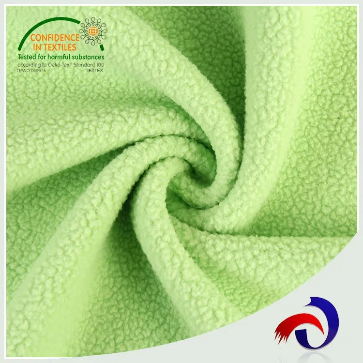 Knitted polar fleece 100 polyester sherpa bonded fleece fabric
