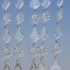 Clear Maple Leaf And Flower Acrylic Crystal Bead Strands Hanging For Christmas Tree Decoration