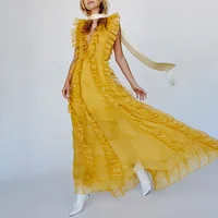 2019 summer new style hot sale dress women high quality fashion solid flounce lady dress Slim temperament waist long dress skirt
2019 summer new style hot sale dress women high quality fashion solid flounce lady dress Slim temperament waist long dress skirt