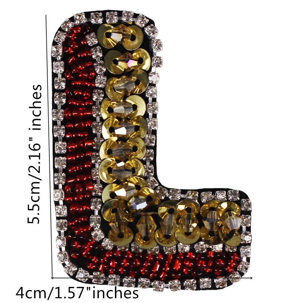 Handmade Beading Sequin LOVE Letter Patches Badges