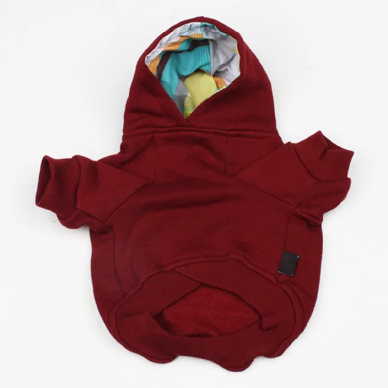 JY450 new pet clothes red fleece with cap pure cotton pet hoodie