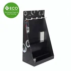 Custom Logo Classic Black Hook Table Cardboard Counter Display Stand For Electronic Products