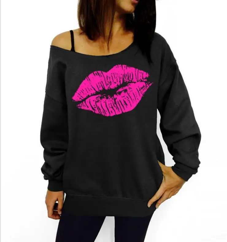 2019 Plus Size Women Sweatshirts Sexy Red Big Lips Printed Off Shoulder Long-Sleeved Pullover Hoodies, 6colors
2019 Plus Size Women Sweatshirts Sexy Red Big Lips Printed Off Shoulder Long-Sleeved Pullover Hoodies, 6colors