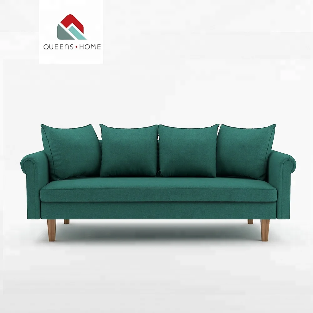 Muebles Queenshome sala de estar sala de estar móveis de madeira foshan modernos árabe majlis sillon sofá de veludo sofá de café verde
