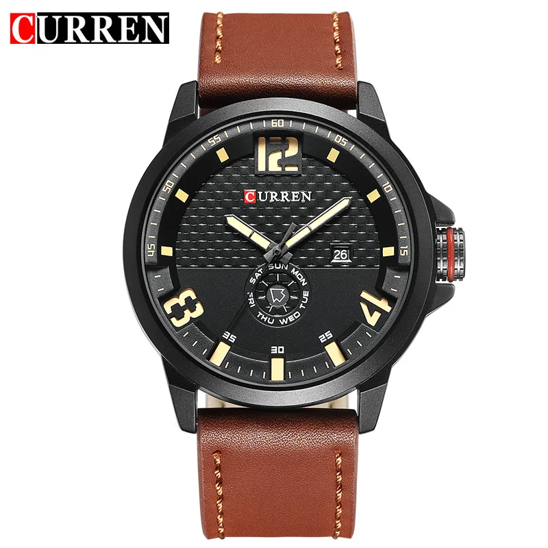Top luxury Brand Black Men's Military Casual Dashboard Quartz Watches Leather strap Wristwatch Relogio Masculino Dress Curren
Top luxury Brand Black Men's Military Casual Dashboard Quartz Watches Leather strap Wristwatch Relogio Masculino Dress Curren
