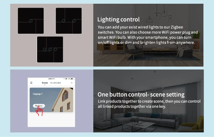 Zigbee gateway home assistant control hub with Zigbee light switches, Zigbee hub work with router for home security & automation - Famidy.com