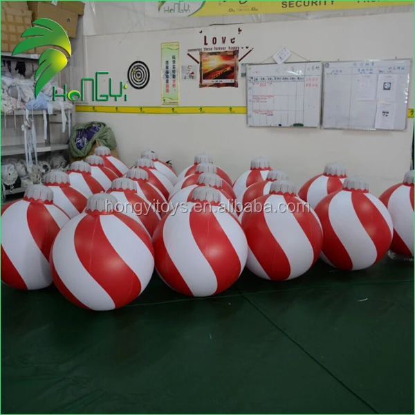 Outdoor Inflatable Christmas Decorations Ball / Hanging Inflatable Christmas Snowman Ball