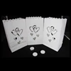Heart style earth luminairy bag fire resistant Tea Candle Paper Bags for wedding ceremony
