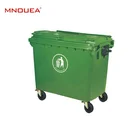 Outdoor 660L 660A - 1 Four Wheels Mobile Plastic Recycle Garbage Container Bin