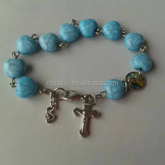 blue turquoise muslim gifts bracelet ,religious item bracelet