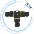 Underwater 2Pin 3Pin 4pin Screw fixing Electrical plastic adapter IP68 waterproof T connector