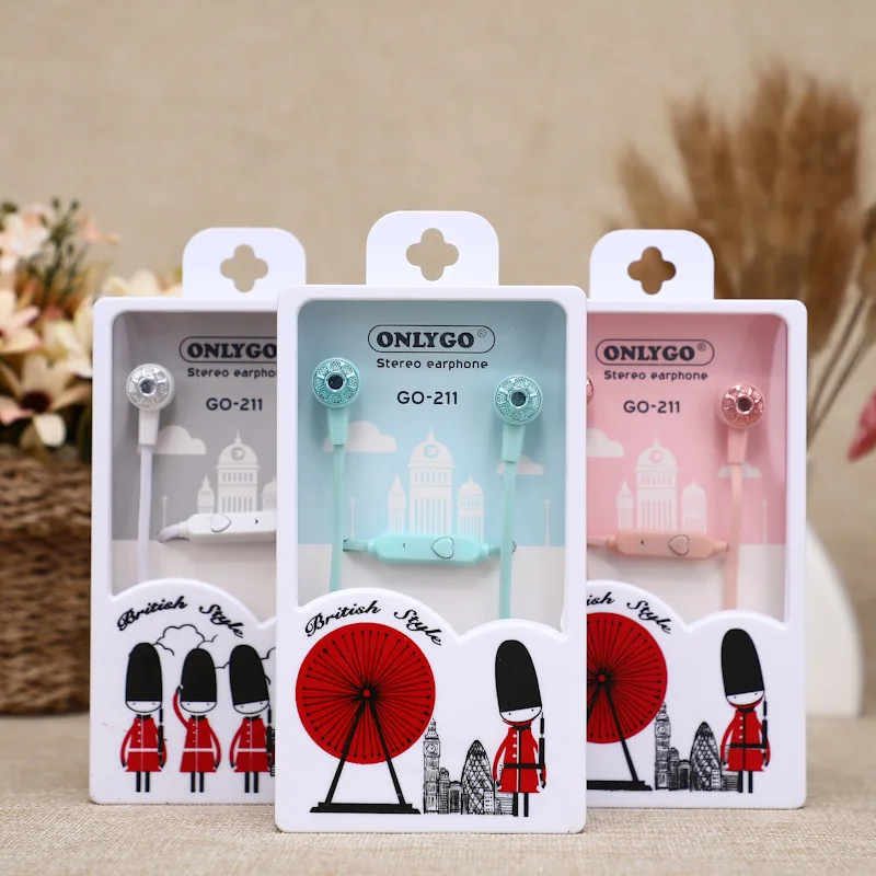 Newest Popular Design Gift Headphone Stereo Music Earbud With Mic - ANKUX.COM