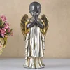 Resin praying black angel statues boy angel figurines wholesale