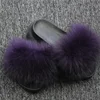 Made In China Raccoon Fur Slippers Girls Real Fur plush Slide Sandals on sale